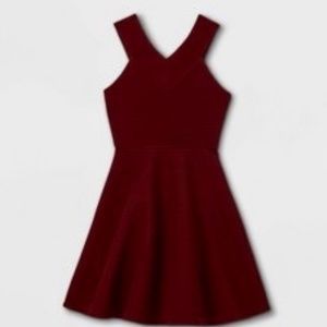 Deep red dress